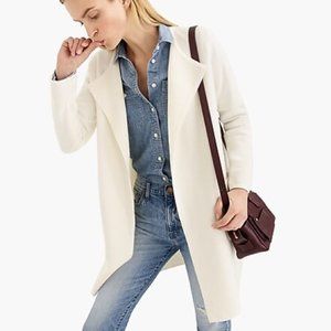 J. Crew NWT Juliette Collarless Sweater-Blazer Ivory Size XS